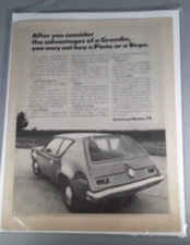 Original 1971 AMC Gremlin Magazine Ad "After You Consider the Advantages..."