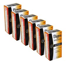 Bigen Powder Permanent Hair Color 59 Oriental Black - No Ammonia - (Pack of 6)