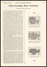 1929 Gala Evening Shoes Fashions Article By Ruth H. Kerr Style Analyst Print Ad