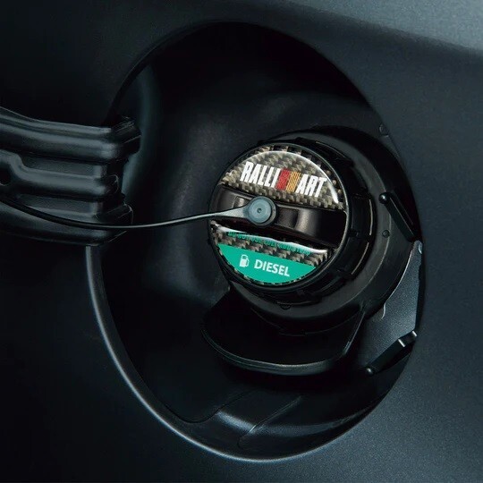 RALLIART Fuel Cap Garnish ＃Diesel Mitsubishi Genuine JDM | eBay