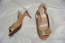 womens cole haan nike air tan open toe slingback heels shoes size 7