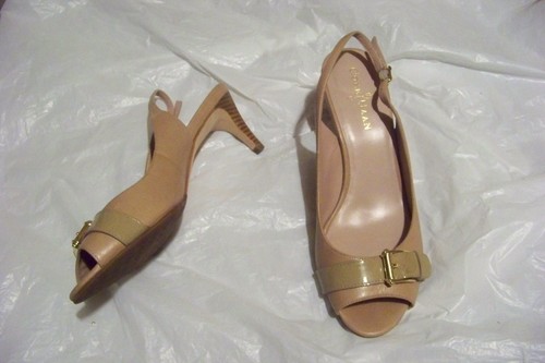 womens cole haan nike air tan open toe 