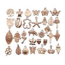 10/30pcs KC Gold Charms Pendants for Jewelry Making Earrings Necklace Bracelet