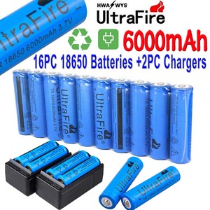 Ultrafire-18650-Battery-6000mAh-3-7V-Li-ion-Rechargeable-Batteries-For-Torch-Lot