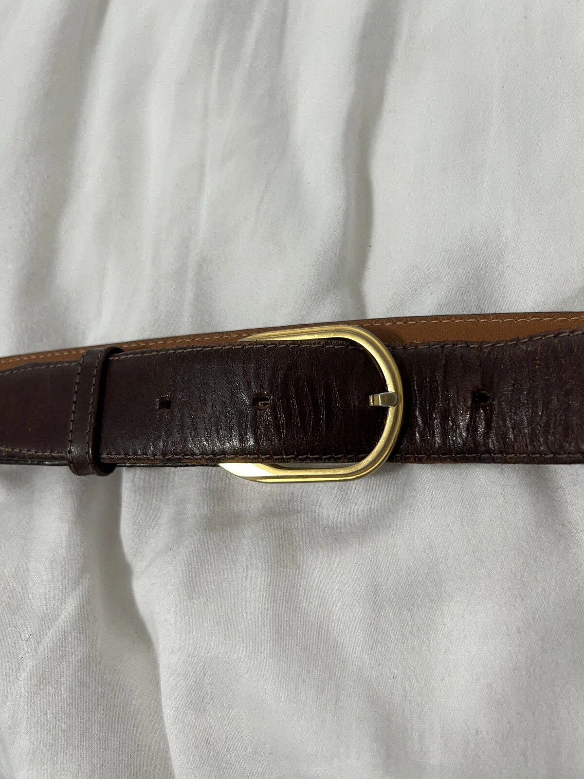 BOUCLE ET CEINTURE CUIR VINTAGE UNISEXE CHRISTIAN DIOR Made In Spain 38