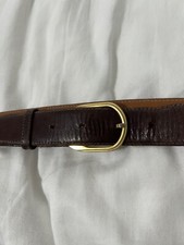 VINTAGE UNISEX CHRISTIAN DIOR BUCKLE AND LEATHER BELT Made In Spain 38  