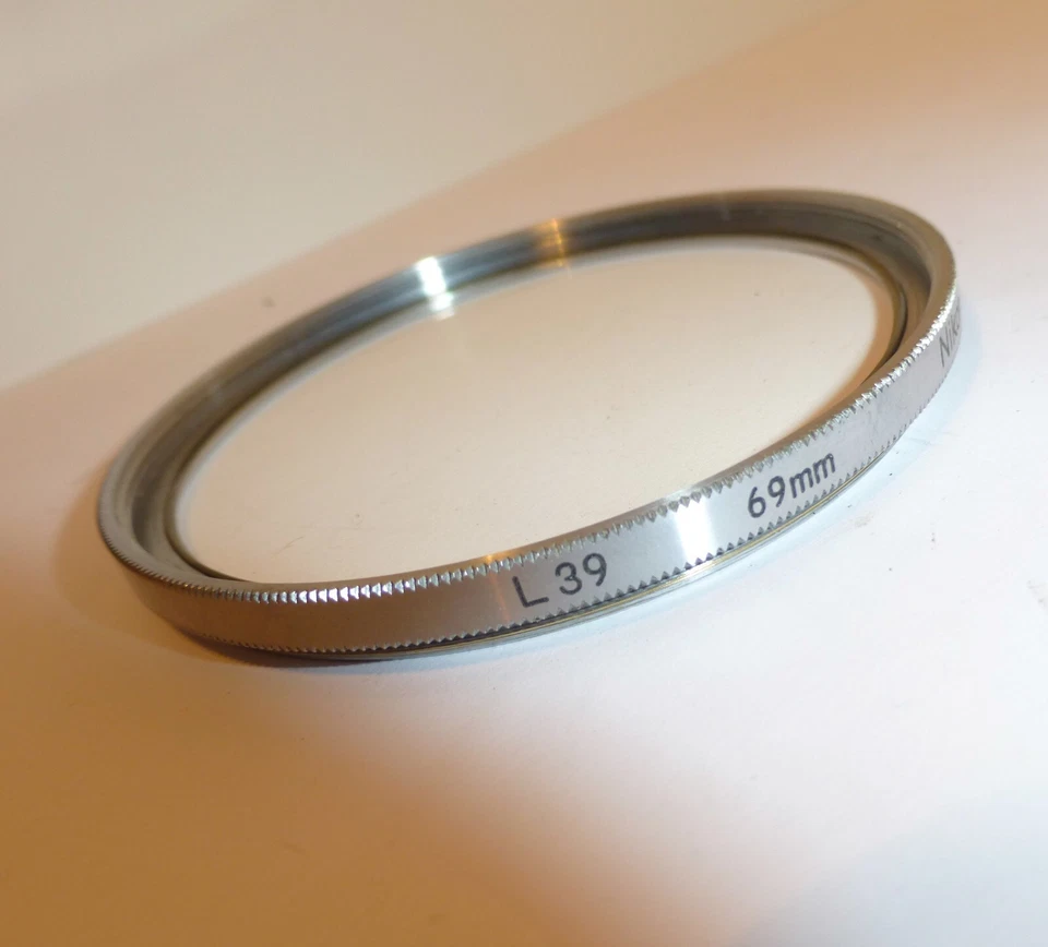 RARE VINTAGE NIKON L39 UV 69mm FILTER, VERY UNUSUAL - Image 2 of 3