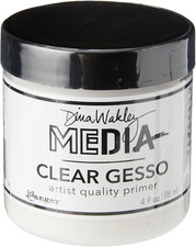 MDM46424 Dina Wakley Media Gesso 4Oz Jar-Clear, Clear