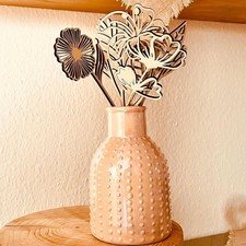 Wood Birth Flower, Wooden Wildflowers, Flower Stems,