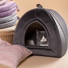 Cat Bed for Indoor Cats, 2-In-1 Cat House Pet Supplies for Kitten and Small Cat