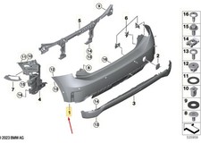 Mini Cooper J01 Heck Stoßstange Top -Trimmpanel 51125B42132 Neue Genuhe