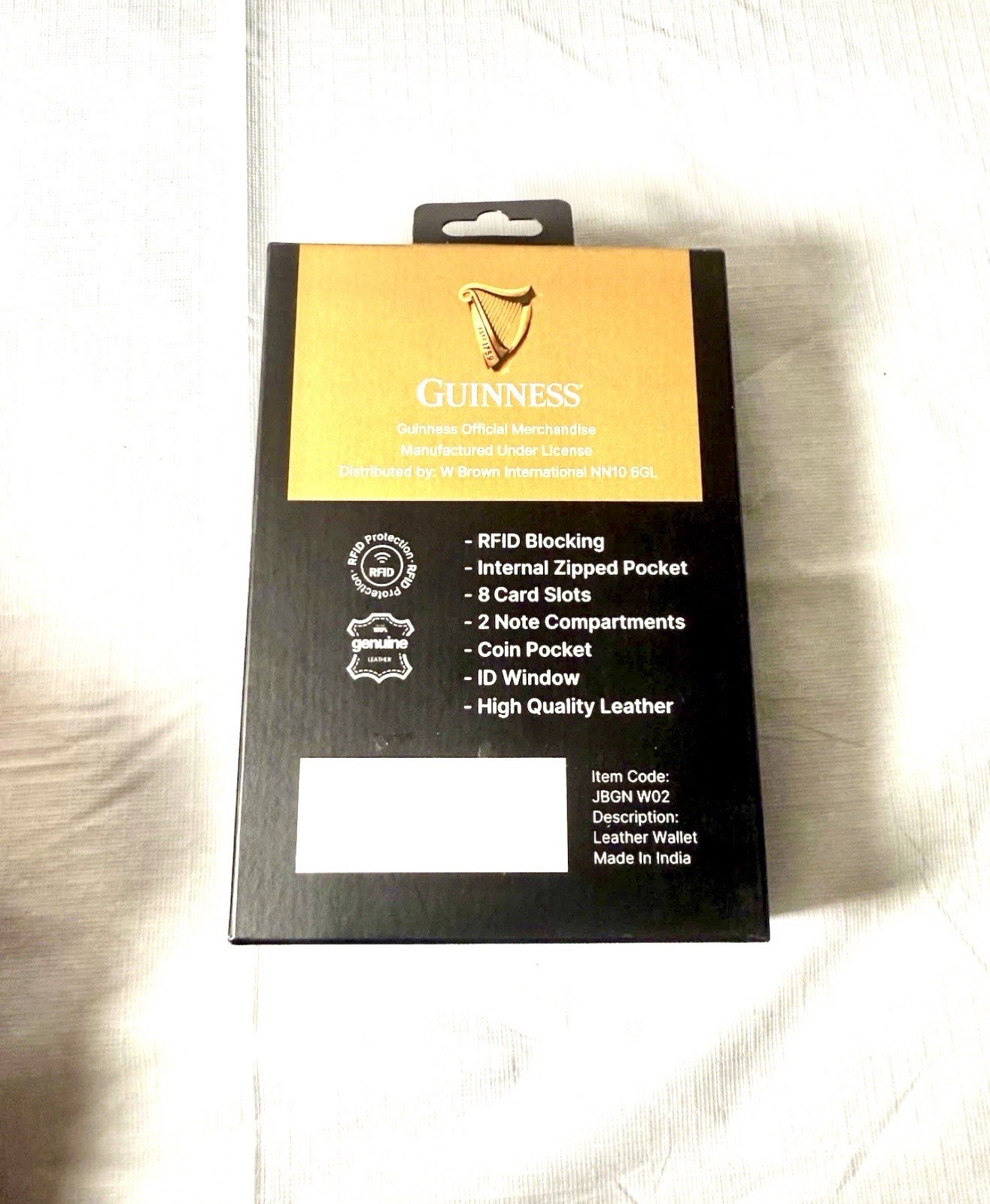 Guinness Black Leather Wallet image 6