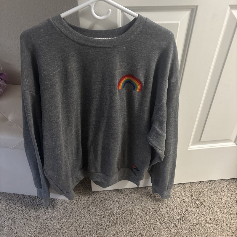 Aviator Nation Women’s Bra, Rainbow, Pullover Sweatshirt, New With Tag, Medium