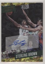 2017 Prestige Bonus Shots Signatures Crystal Gold 1/10 Sterling Brown Auto 4l3