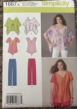Simplicity 1667 Women s Tops Pants Sewing Pattern S XXXL Easy A E