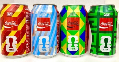 Coke fifa cans full set of 4