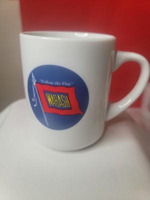 Vintage ''FOLLOW THE FLAG''  WABASH RAILROAD Ceramic Coffee Mug Cup