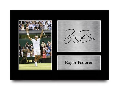 Roger Federer Signed Tennis Pre Printed Autograph Photo