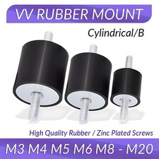 Rubber Mount Car Boat Bobbin Anti Vibration M4 M6 M8 M10 M12 M16 Cylindrical/B
