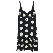 Chanel Camisole Dress Black 97P #36 175175