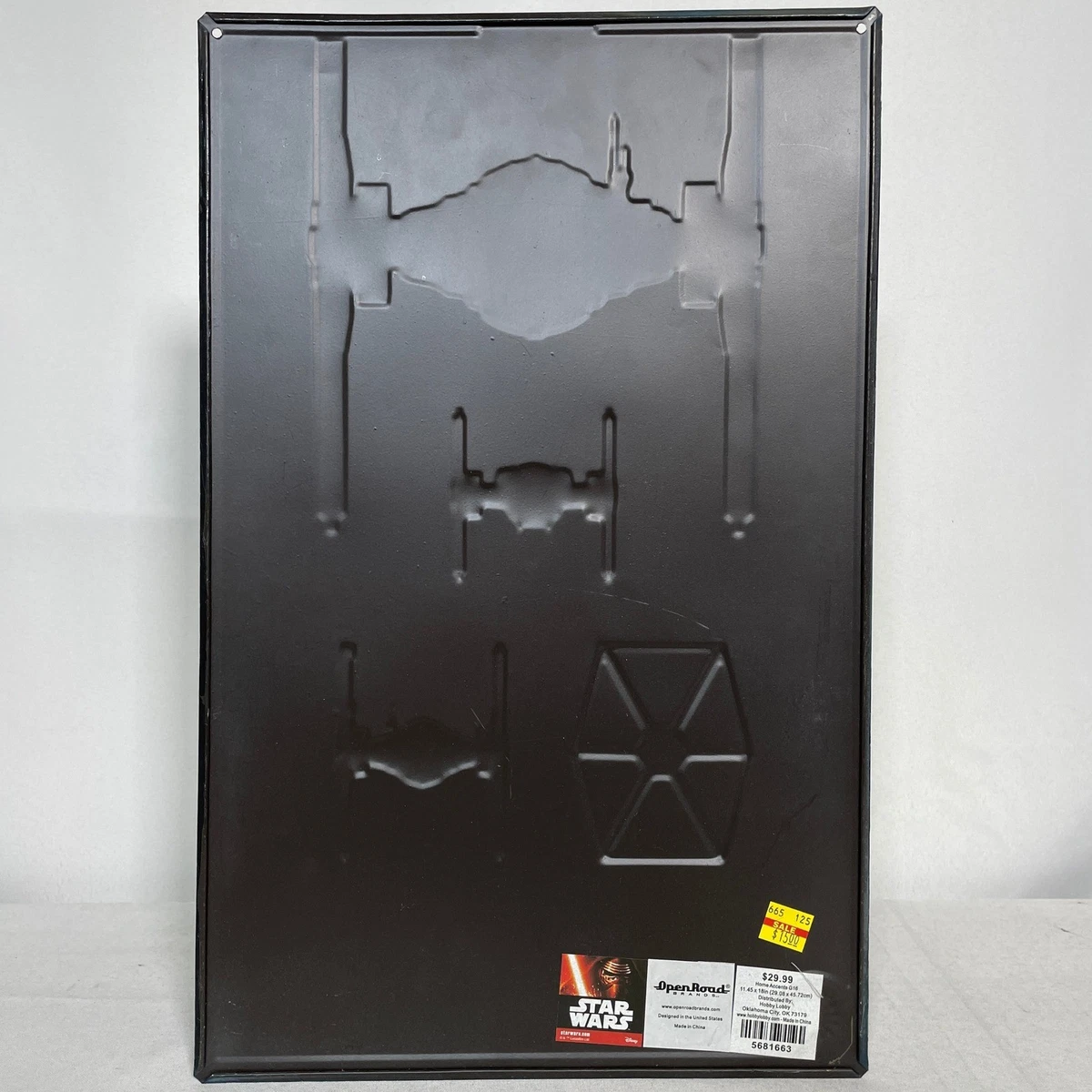Star Wars TIE Fighter Special Forces Metall Blechschild Bauplan Wandkunst 11 x 18 Zoll