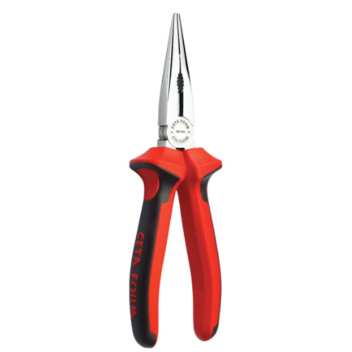Pince à bec long 200mm de précision avec coupe-fil intégré et grip Duotech