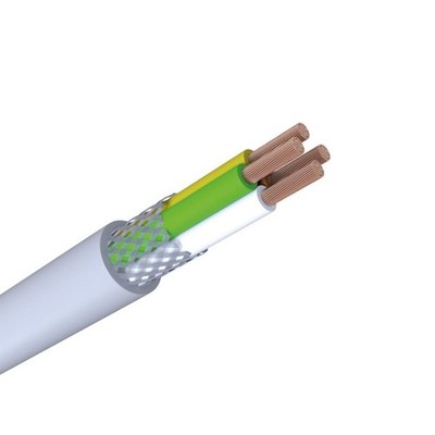 25m LiYCY 4x0,5mm² Elektronik-Steuerleitung, Geflecht Abschirmung, Kupfer, grau