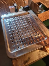 Vintage Enamel Broiler Pan 16" x 13" Aluminum Grill 2-pc Oven Drip Broiling