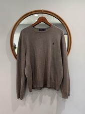 Polo Ralph Lauren 100 Cashmere Sweater Men  s Large Taupe Gray Crewneck