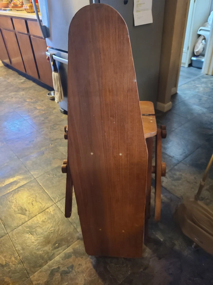 Tabla de planchar convertible 3 en 1 de madera de colección/taburete/silla/soporte para plantas Foto 4 de 4