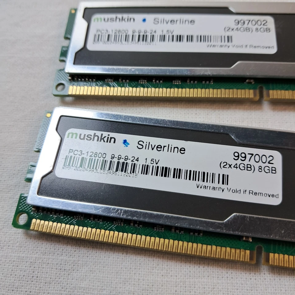 LOT OF TWO Mushkin Silverline 4GB RAM DDR3 *8GB TOTAL* 997002 - Image 4 of 4