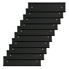 10 Pack Aluminum Name Plate Holders for Door or Wall, 2 x 8 Office Wall Mou...