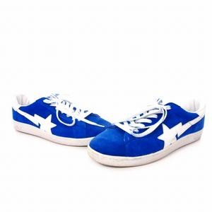 A BATHING APE Suede Sneakers US95 Blue/White Used thumbnail 8