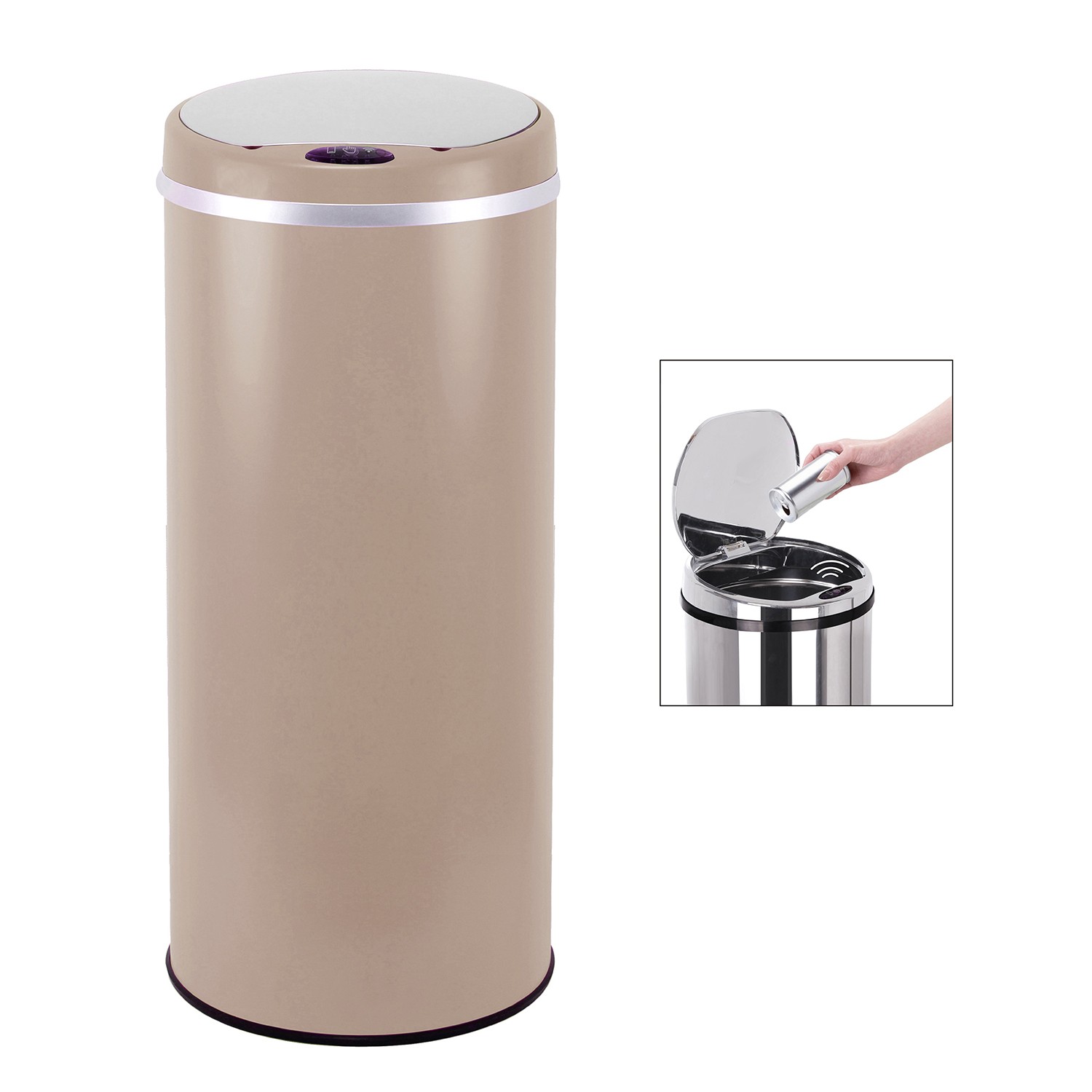 Poubelle automatique 42L Kitchen Move taupe mat BAT-42LI pour cuisine - 2