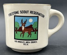 Boy Scout BSA Mug Firestone Scout Reservation Los Angeles Area Council Vintage