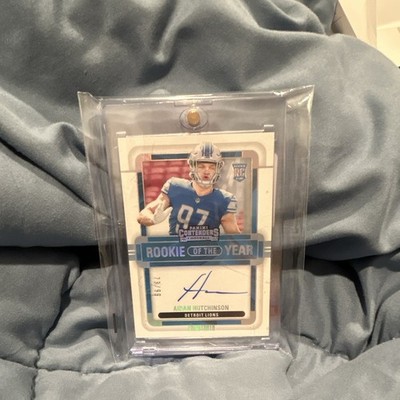 Panini 2022 Contenders Football Aidan Hutchinson Lions #RYA-AHU Auto /99 Rookie