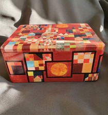 Blechdose Paul Klee Burg und Sonne Lebkuchen Schmidt Kunst rot orange bunt groß