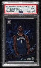 2019 Panini Donruss Optic My House! Purple Prizm Zion Williamson PSA 9 MINT 0je1