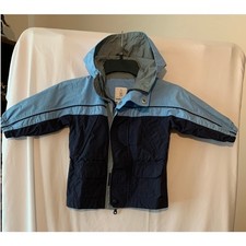 London Fog Light Blue and Navy Weatherproof Jacket Size 18 months Zip Front