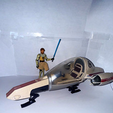 Star Wars Obi-Wan Kenobi Jedi Starfighter Vehicle with Figure & Blue Lightsaber