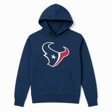 Team Apparel Houston Texans Pullover Hoodie Team Logo Navy Youth M