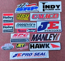 Racine High Performance Decals Stickers Holley Hawk Deist Manley Lot Of 15
