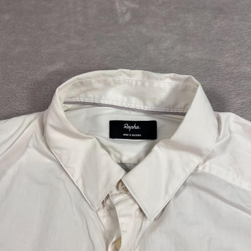 Camisa Rapha Para Hombre Talla Grande Blanca Manga Larga Cuello Abotonado Ligera - Imagen 2 de 13