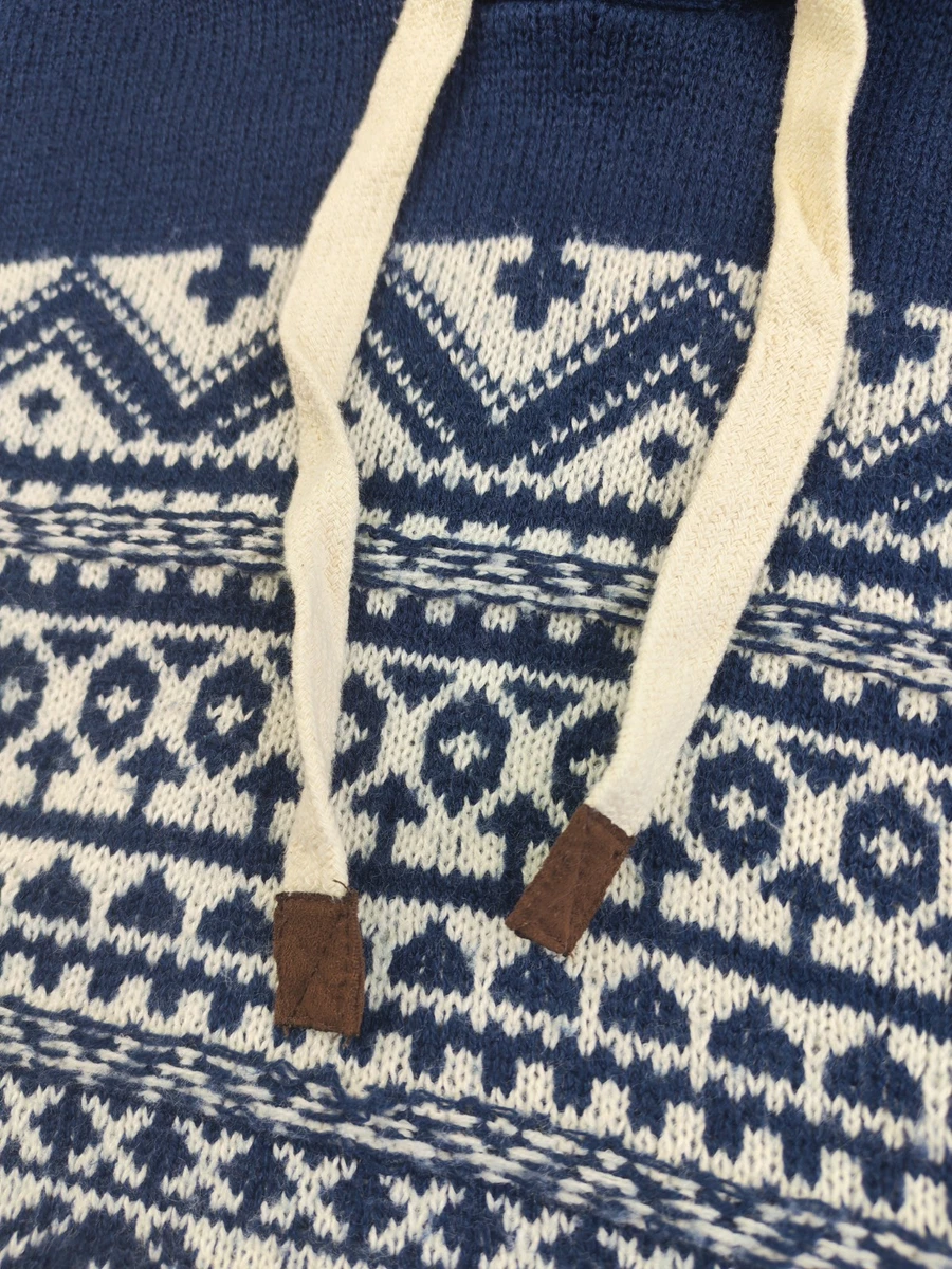 Suéter con Capucha Lee Cooper Fair Isle Azul Marino M
