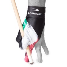 LONGONI Billiard POOL CUE GLOVE - Flags Line - Flag 2 - Italy Flag for Left hand