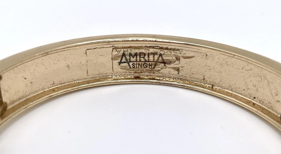 Pulseira articulada AMRITA SINGH estrela do mar com cristais esmalte rosa tom dourado - Imagem 2 de 3