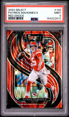 2024 PANINI SELECT RED SHOCK #120 PATRICK MAHOMES II 124/249 PSA 9