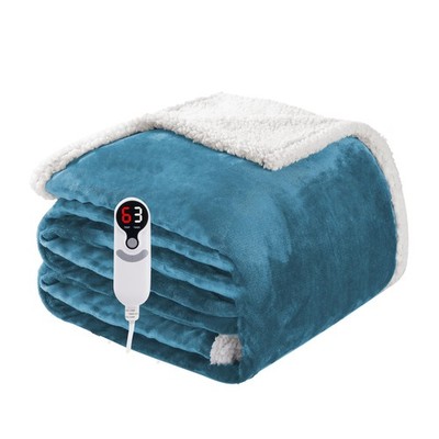 Electric Heated Blanket Twin Size 62''x84'', Soft Flannel with Overheat Protect...