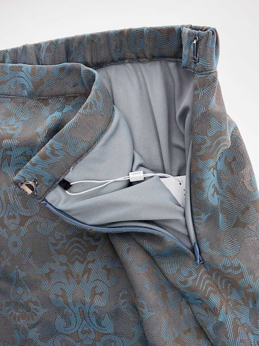 AMERI Ameri Vintage Long Skirt M Rayon Blue 02310… - image 3