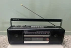 Vintage Sony CFS-210 Sound Rider Boombox AM/FM Cassette Tape BLACK